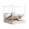 Łóżko podwójne Merax 140 x 190 cm z hydraulicznym schowkiem Podgląd zdjęcia produktu 14