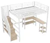 Merax Etagenbett 140x200cm, Hochbett Mit Schreibtisch, Produktbild-Vorschau 8