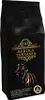 A black coffee bag with colorful branding and a zebra illustration. Produktbild-Vorschau