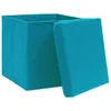 vidaXL Úložné boxy s vekom 4 ks 28x28x28 cm Baby Blue Náhľad obrázku produktu 2