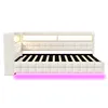 Merax Polsterbett Schlafsofa 90x200cm mit LED-Beleuchtung, Produktbild-Vorschau 7