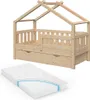 Domečková postel Vitalispa Design Přírodní dřevo 70x140 cm Náhled obrázku produktu 1