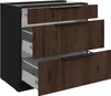 Küchen Unterschrank 80 cm Küche MONZA Okapi Nußbaum Produktbild-Vorschau 2
