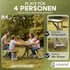 CASARIA® Campingtisch mit Stühlen Klappbar Tragegriff Produktbild-Vorschau 4