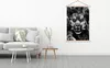 MuchoWow® Textilposter Tiger zwischen den Blumen - schwarz Produktbild-Vorschau 3