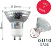 Product image showing dimensions and base type of an LED bulb. Náhled obrázku produktu