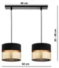 KAR-LIGHTING Pendelleuchte 2-flammig Schwarz-Gold, Metall, Produktbild-Vorschau 2