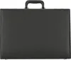 A black attaché briefcase is shown from the front against a white background. Podgląd zdjęcia produktu