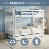 Homestyle4u Etagenbett 90x200 für Kinder 2 Matratzen Produktbild-Vorschau 3