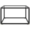 vidaXL Table basse noire avec verre trempé 60x60x35 cm Voir les images du produit 7