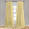 Two yellow and champagne striped curtains hang on a window rod in front of a window. Anteprima dell’immagine prodotto