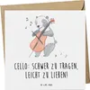 Mr. & Mrs. Panda Glückwunschkarte Cello Liebe - Weiß - Produktbild-Vorschau 1