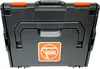A black tool case with orange accents and a brand logo. Produktbild-Vorschau