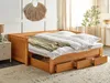 BELIANI Tagesbett Hellbraun Holz 90 x 200 cm Ausziehbar 3 Produktbild-Vorschau 4