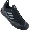 A single black and gray Adidas Terrex hiking shoe is shown against a white background. Produktbild-Vorschau