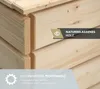 Close-up view of stacked wooden planks, likely part of a raised garden bed, with marketing text overlays. Náhled obrázku produktu