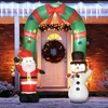 HOMCOM Weihnachtsdeko 2,45 m Torbogen mit Weihnachtsmann Produktbild-Vorschau 2