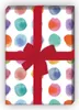 Lustiges Geschenkpapier mit bunten Wasserfarb Punkten, Produktbild-Vorschau 1