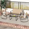 GOPLUS Fabric Gartenmöbel-Set, Balkonmöbel 4 tlg., mit 1 Produktbild-Vorschau 4