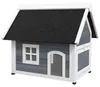 PawHut kattenhuis, buitenkattenhol van hout, met bitumen Productafbeelding-voorbeeld 1