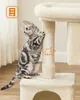 FEANDREA Kratzbaum, L Katzenbaum, mit 2 Häuschen, 80 cm, Produktbild-Vorschau 4