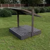 QLS Holz-Sandkasten 120 cm mit Sitzbank und grauem Dach Produktbild-Vorschau 8