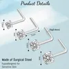 4er Set Nasenstecker 20G, L-förmige Nasenringe aus Produktbild-Vorschau 6
