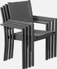 sweeek - Gartentisch aus Aluminium + 8 Sessel - Anthrazit Produktbild-Vorschau 5