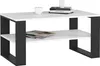A modern coffee table with a white top and black legs. Produktbild-Vorschau
