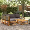 Maison Exclusive - 5-tlg. Gartensofa-Set mit Kissen Holz Produktbild-Vorschau 1