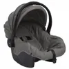 vidaXL 3-in-1 Kinderwagen Hellgrau und Schwarz Stahl Produktbild-Vorschau 11