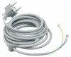 A coiled power cord with a European plug on one end and bare wire terminals on the other. Produktbild-Vorschau