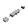 DIGITUS Dual Card Reader Hub USB-C / USB 3.0 OTG grau Produktbild-Vorschau 2