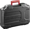 A black plastic case with a red handle. Produktbild-Vorschau