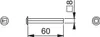 A technical drawing showing dimensions of a hardware component. Anteprima dell’immagine prodotto