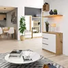 Kommode AKORD JERRY Eiche Artisan 80 cm Tür 3 Schubladen 2 Produktbild-Vorschau 7