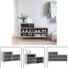 The Living Store Schuhregal Betongrau 102x36x60 cm Produktbild-Vorschau 1