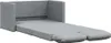 A light gray sofa bed is shown unfolded, with the mattress extended. Produktbild-Vorschau