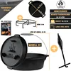 Dutch Oven Set Gusseisen Deckelheber Feuertopf Schmortopf Produktbild-Vorschau 4