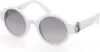 Exklusive Damen Sonnenbrille - Weiß, Runde Gläser, Produktbild-Vorschau 1