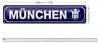 Blechschild Straßenschild 46x10cm München Wappen Dekoration Produktbild-Vorschau 1