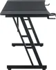 A side view of a black gaming desk. Voir les images du produit