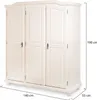 Calosso - Kleiderschrank 3-türig, 150x56 cm Weiß, Garderobe Produktbild-Vorschau 3