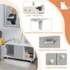 COSTWAY 2w1 stolik boczny i szafka dla kota z drapakiem, Podgląd zdjęcia produktu 5