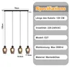 ZMH Pendelleuchte 4 Flammig Hängelampe Schwarz - Produktbild-Vorschau 7