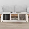 Couchtisch Weiß 100x50x35 cm Massivholz Kiefer Produktbild-Vorschau 3