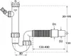 Haas Spülen-Röhrensiphon 1 1/2" mit Flexi-Schlauch und Anteprima dell’immagine prodotto 4
