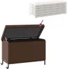 vidaXL Skrzynia ogrodowa na kółkach brązowa 110x55x73 cm Podgląd zdjęcia produktu 6