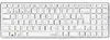 A white wireless keyboard is shown from a top-down perspective on a white background. Produktbild-Vorschau