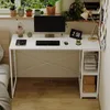 BIURKO KOMPUTEROWE STOLIK LOFT BIAŁE NOWOCZESNE Z PÓŁKAMI Podgląd zdjęcia produktu 4